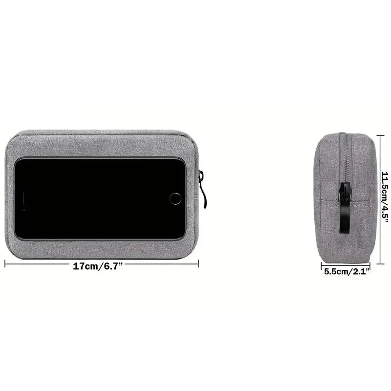 Sacoche de rangement pour câbles et cordons, sac de voyage pour petits appareils électroniques, sac de rangement pour cartes SD et batteries externes