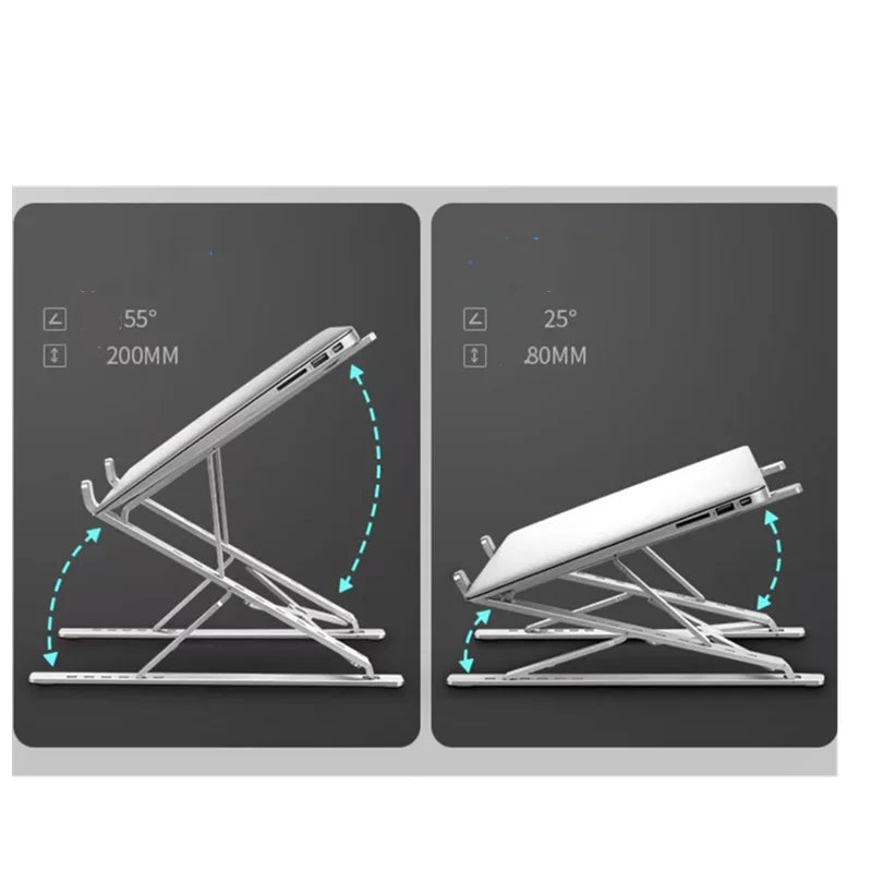 Support pliable et réglable en aluminium pour ordinateur portable et tablette, support pour ordinateur portable et tablette, Dissipation thermique