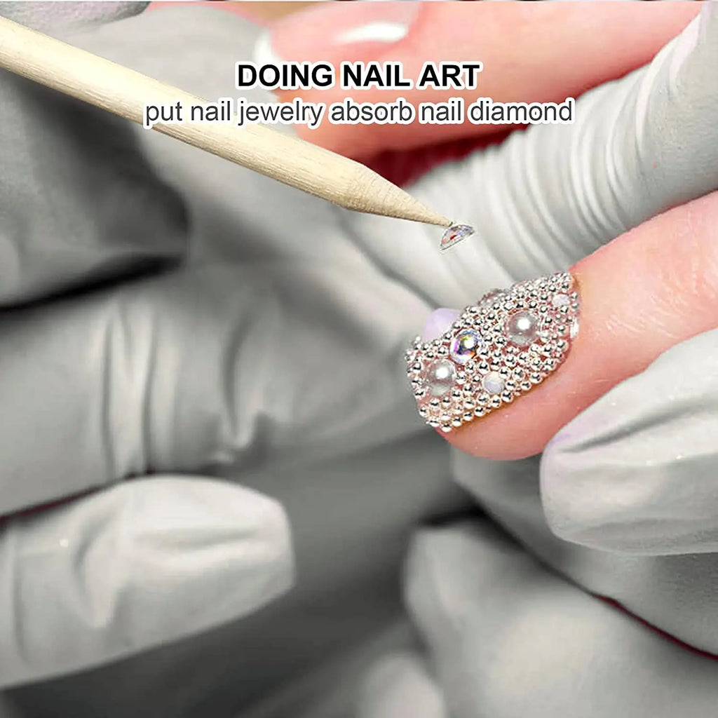 100/50 pièces Bâtonnets en bois d'oranger pour nail art, repousse-cuticules, dissolvant de strass et de points, outils de manucure et pédicure