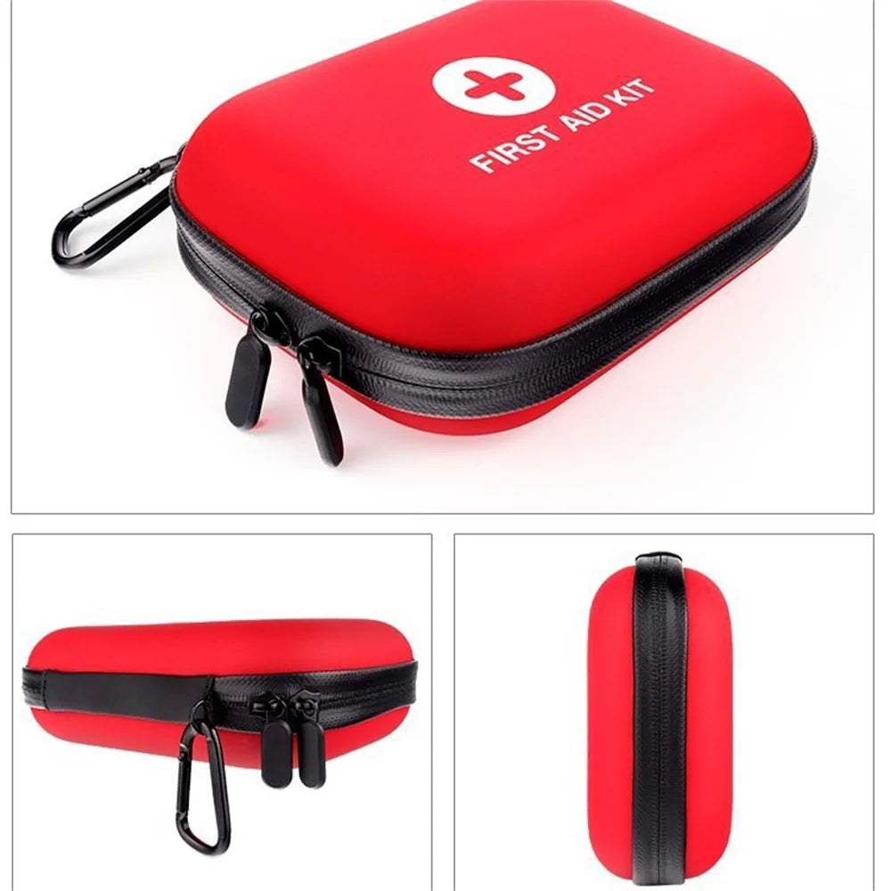 Kit de premiers secours d'urgence, 104 pièces, sac médical portable polyvalent pour la maison et la voiture, utilisation en extérieur avec étui étanche en PU