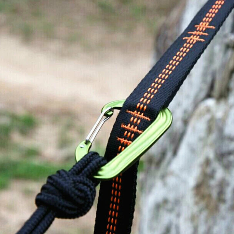 2 sangles de hamac haute capacité de charge 600 lbs de résistance à la rupture, corde de hamac en polyester à 5 anneaux