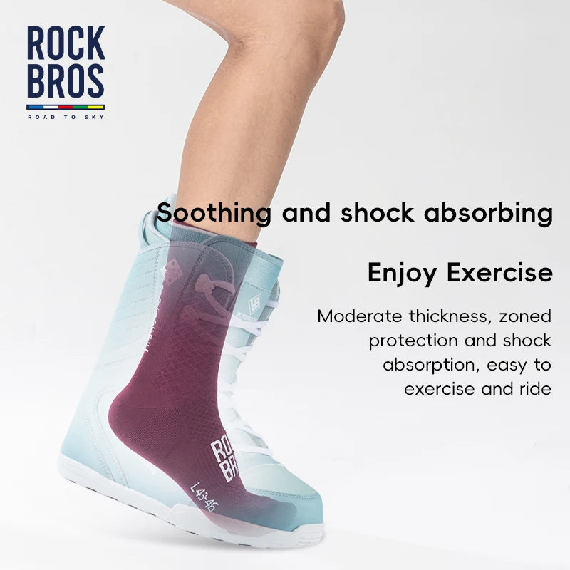Chaussettes de sport ROCKBROS ROAD TO SKY respirantes pour VTT et vélo de route, haute élasticité et absorption des chocs. Une paire de chaussettes de vélo
