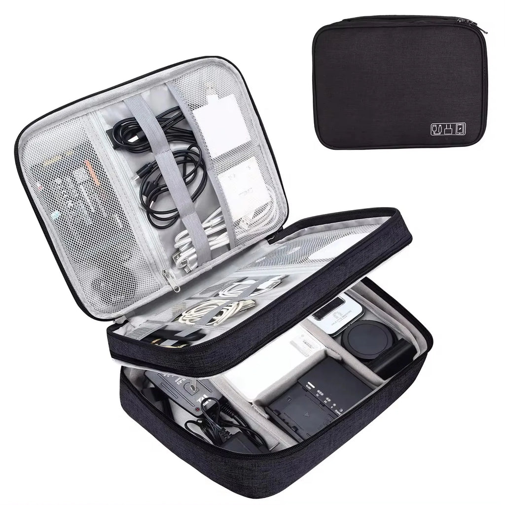 Sac de rangement de câbles étanche, organisateur d'accessoires électroniques numériques, étui de rangement de câbles de voyage Portable pour chargeur de câbles