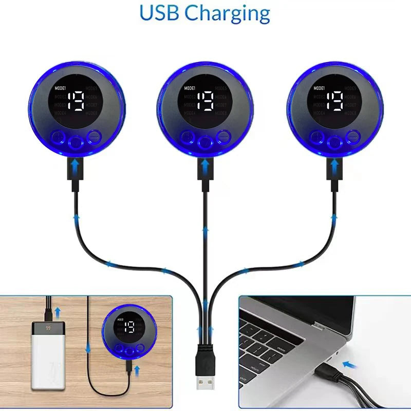 Stimulateur musculaire EMS rechargeable USB pour abdominaux et bras, tapis d'entraînement 3 en 1 sans fil, intelligent et pour le fitness, pour un entraînement abdominal et une silhouette affinée
