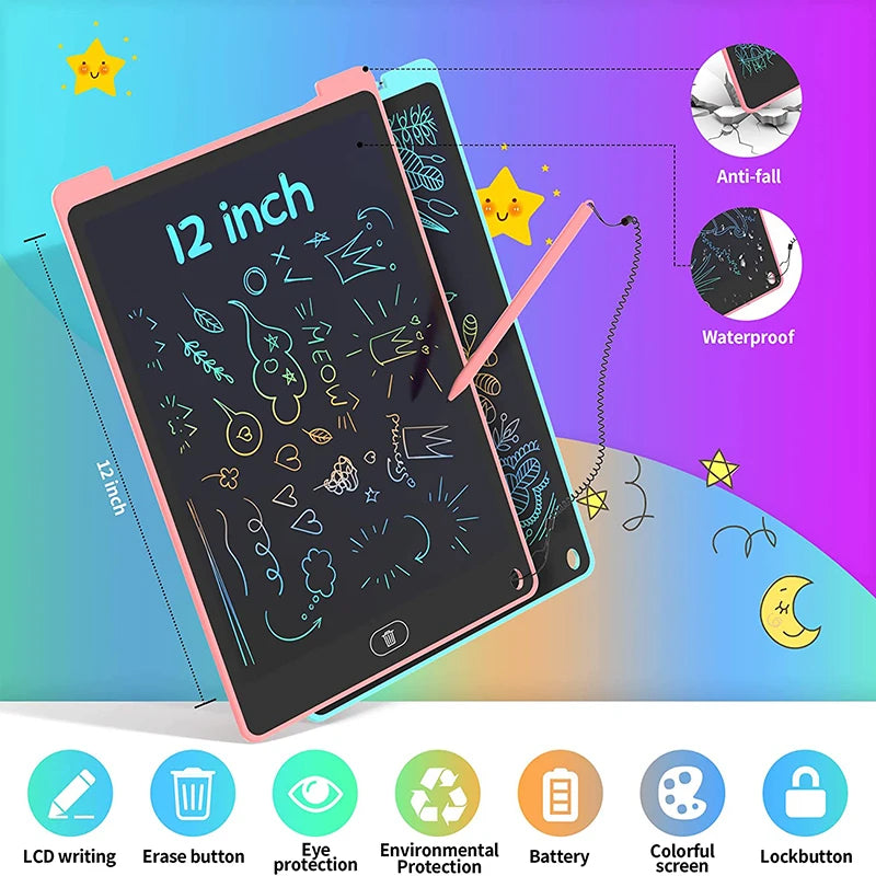 Tablette graphique numérique 8,5/12 pouces avec écran LCD, jouet et cadeau pour enfant
