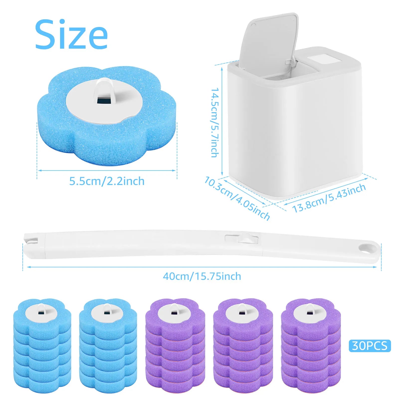 Toilet Brush Disposable Replacement Head Cleaning Kit Toilet Bowl Brush Long Handle Home Wc Accessories Tool