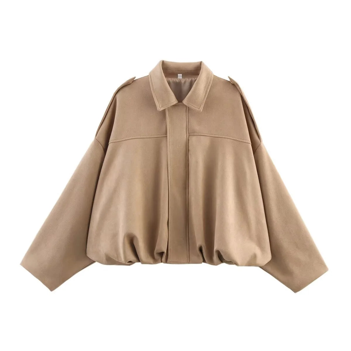 Vestes bombers élégantes pour femmes, style militaire, col rabattu, manches longues, coupe ample, vêtements d'extérieur vintage, hauts chics