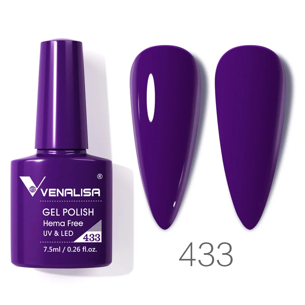 Vernis à ongles gel Venalisa 7,5 ml SANS HEMA, semi-permanent, UV/LED, couvrance totale, texture ultra-douce, manucure sublime