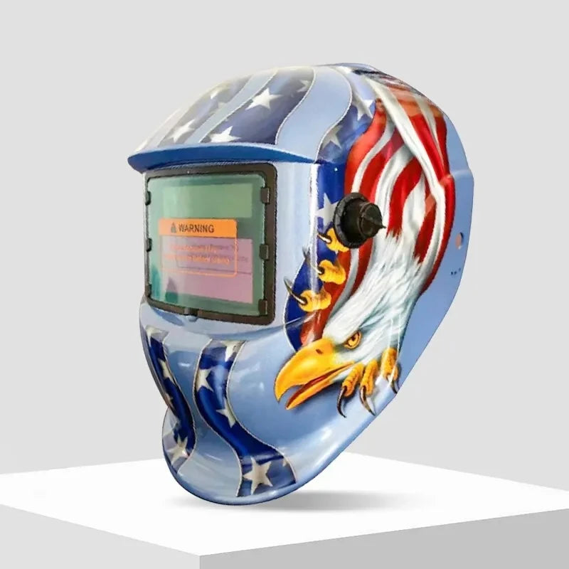 AIRAJ casque de soudage masque de soudage à obscurcissement automatique pour Machine à souder à l'arc TIG MIG grande vue couleur vraie DIN9-13 Vision 93*42MM