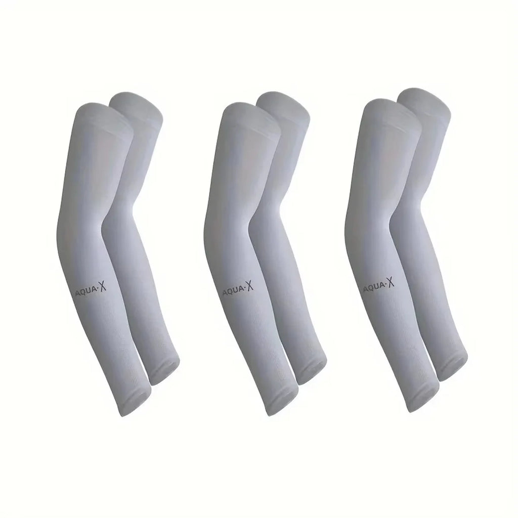 3 pièces manches de glace manches de protection solaire pour hommes manches de protection solaire d'été manches en soie glacée gants de cyclisme en plein air bras