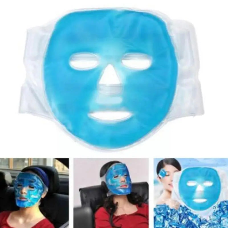 Masque facial en gel froid compresse glacée bleu pour le visage complet Froid hydratant avec un compresse de relaxation Faicial Pack