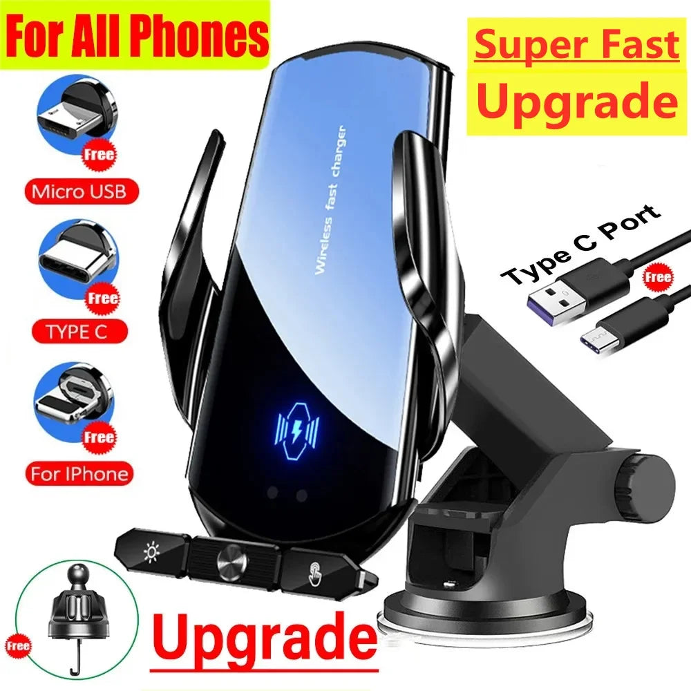 Support de téléphone magnétique à ventilation automatique pour voiture, chargeur sans fil, Station de charge rapide à Induction pour iPhone 16 15 14 13 Samsung Xiaomi