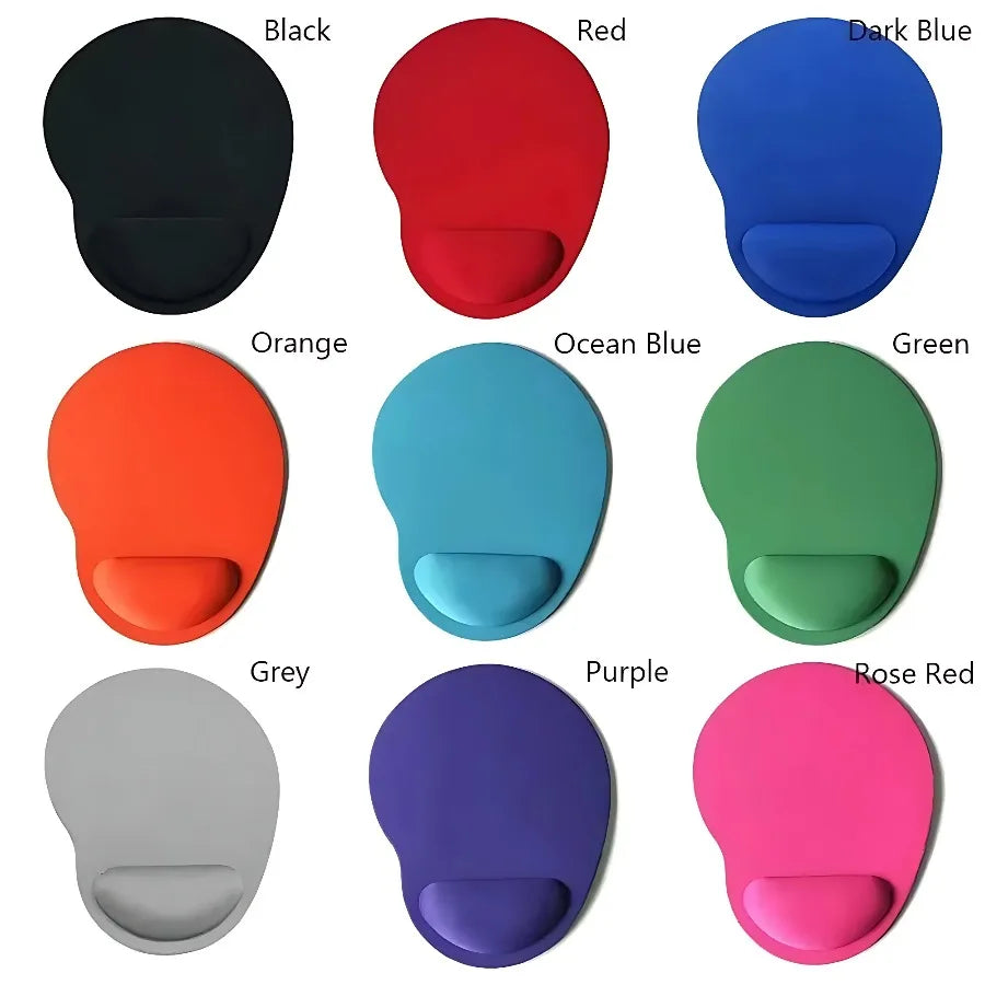 Tapis de souris ergonomique avec repose-poignet, support confortable pour le poignet, antidérapant et doux, pour PC et ordinateur portable.