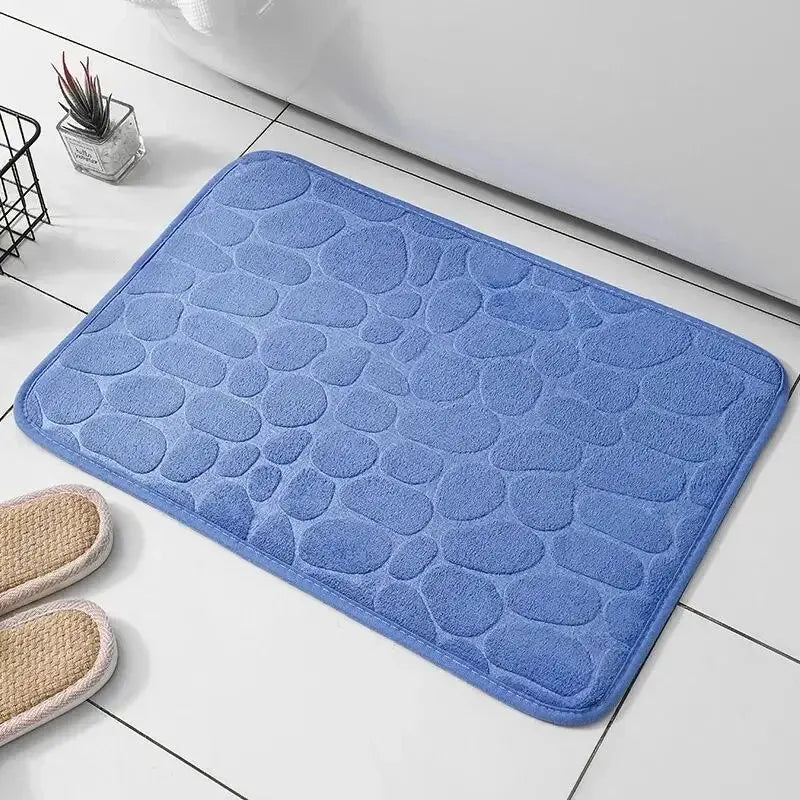 Tapis en fibre gaufrée 1 pièce, tapis antidérapant pour salle de bain et salon, tapis de sol en galets, articles ménagers