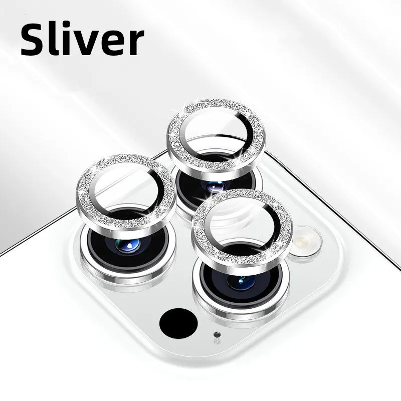 Lot de 2 à 3 protections d'objectif en métal pour iPhone 11, 12, 13, 14, 15 Pro Max, 15, 14 Plus, 13, 12 Mini et iPhone 14 Pro Max