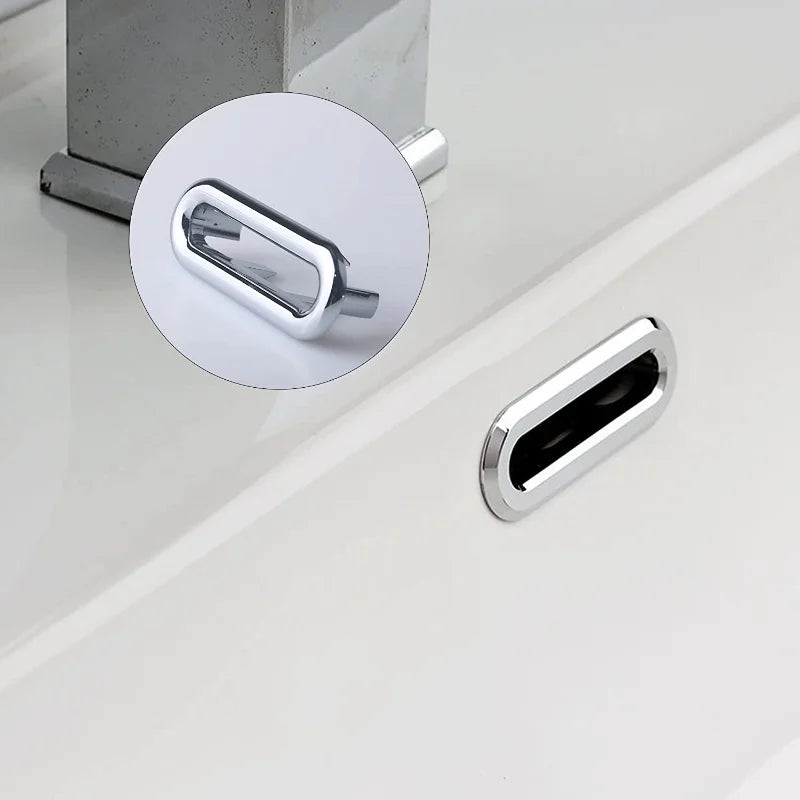 Couvercle de trop-plein de trou d'évier en plastique, pour cuisine, salle de bains, garniture de lavabo, bouchon de vidange de bain, lavabo rond, anneau de débordement, 4 pièces
