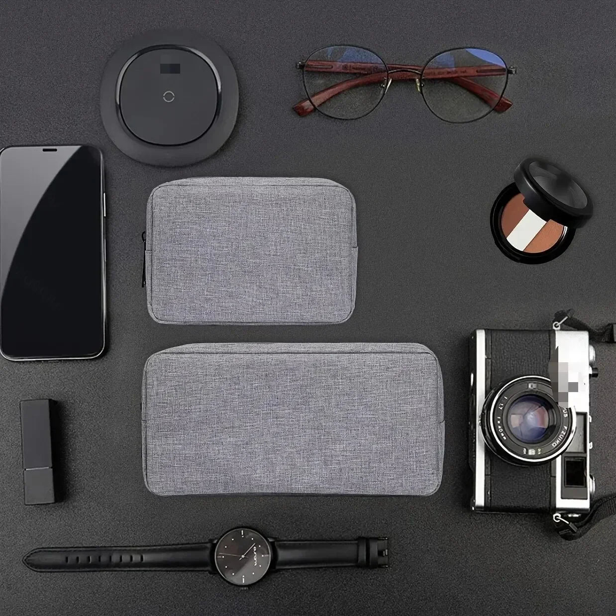 Sacoche de rangement pour câbles et cordons, sac de voyage pour petits appareils électroniques, sac de rangement pour cartes SD et batteries externes