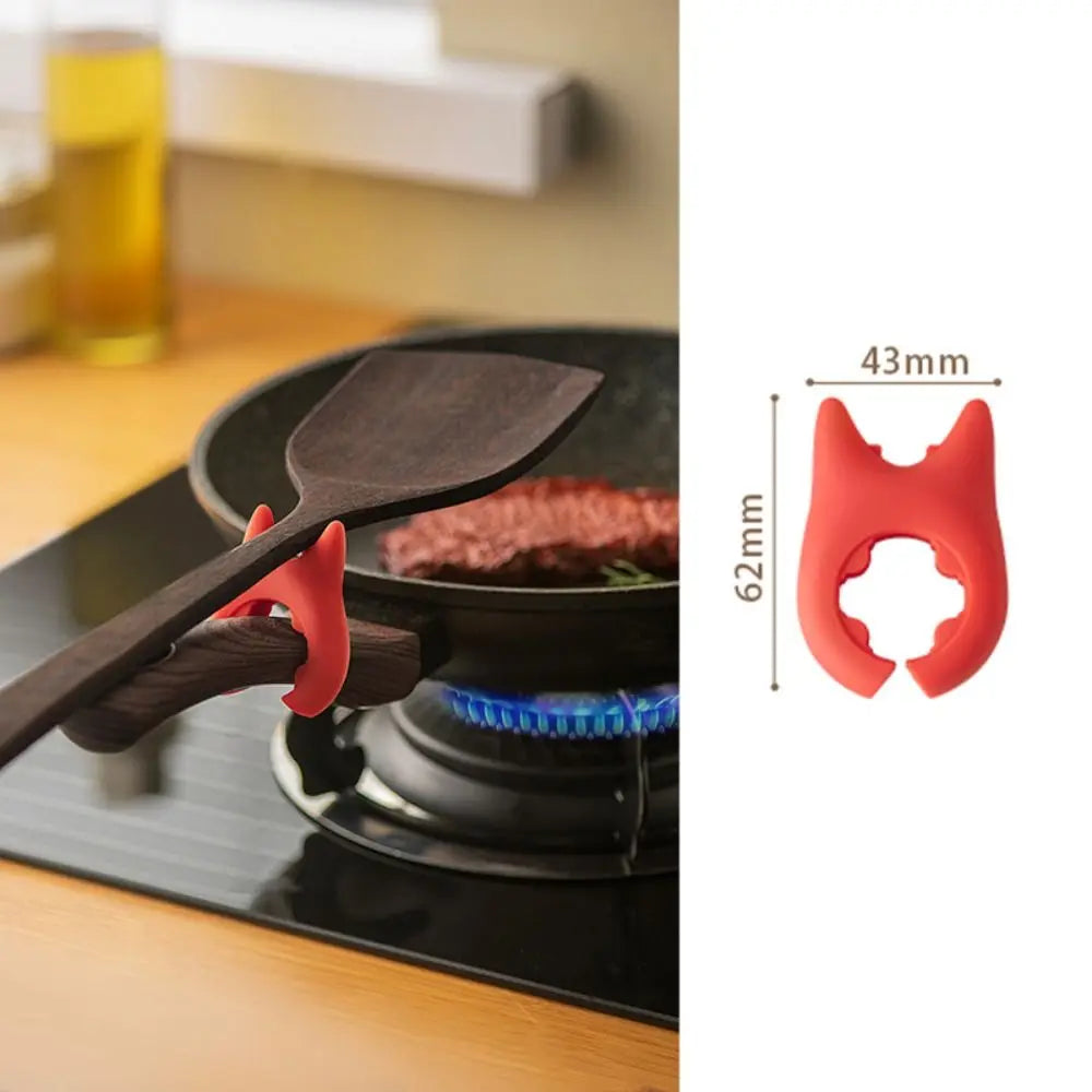 Pinces de rangement multifonctionnelles en silicone pour casseroles, poêles, cuillères, louches et spatules