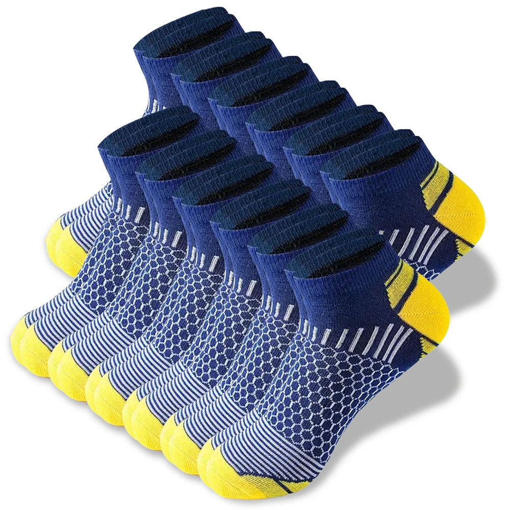 6/12 paires chaussettes basses colorées pour hommes mode confortable automne classique noir chaussette d'affaires chaussettes courtes pour hommes de haute qualité