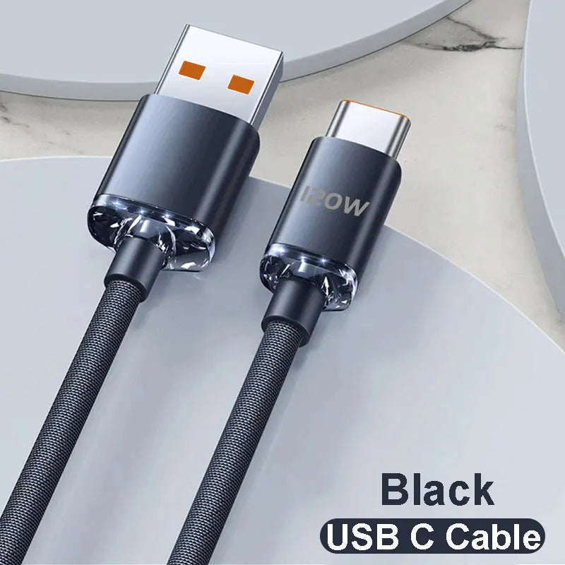 Câble USB C NNBILI 120W Super PD chargeur rapide câble C à C pour iPhone 15 16 Samsung Xiaomi Huawei cordon de données de charge rapide