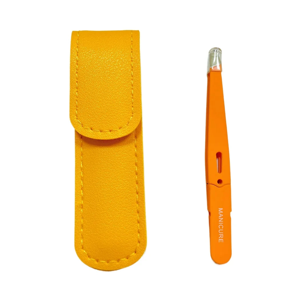 Pince à sourcils colorée, beauté des cheveux, extracteur de poils fins, en acier inoxydable, pinces à sourcils inclinées, outils de maquillage