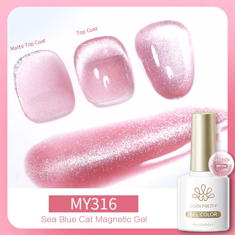 Vernis à ongles magnétique gel BORN PRETTY 10 ml Argent Clair de Couleur Chat - Accessoires pour les ongles - Vernis semi-permanent pour ongles d'automne et d'hiver