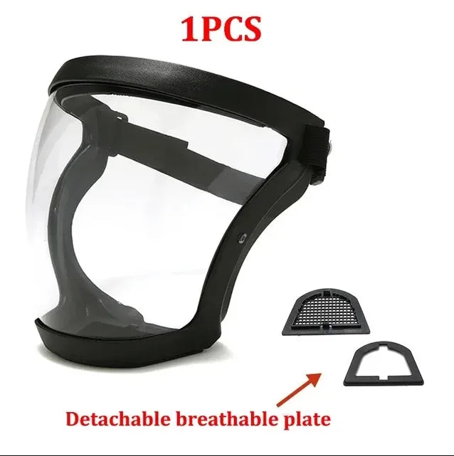 Masque de protection intégrale pour le visage, écran de protection faciale transparent, accessoires et gadgets de cuisine