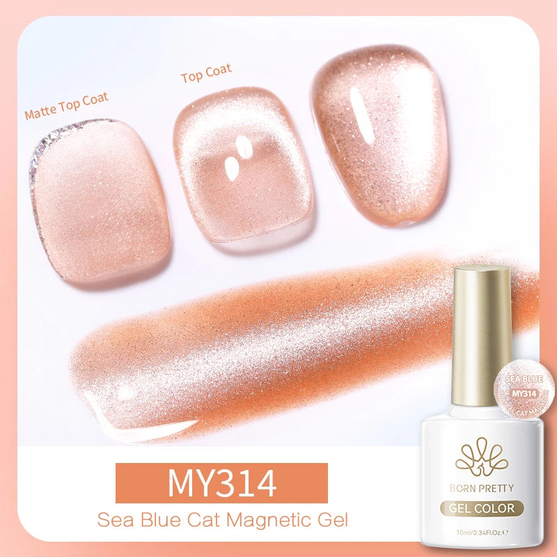 Vernis à ongles magnétique gel BORN PRETTY 10 ml Argent Clair de Couleur Chat - Accessoires pour les ongles - Vernis semi-permanent pour ongles d'automne et d'hiver