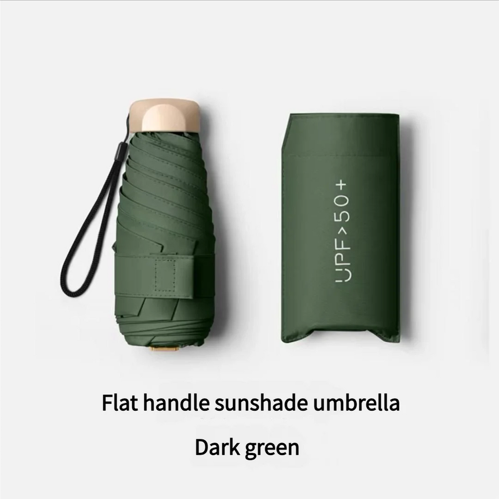 55% de réduction Mini parasol petite poche pluie parapluie vinyle pliant UV Protection ultraviolette pare-soleil poche Parasol Capsule