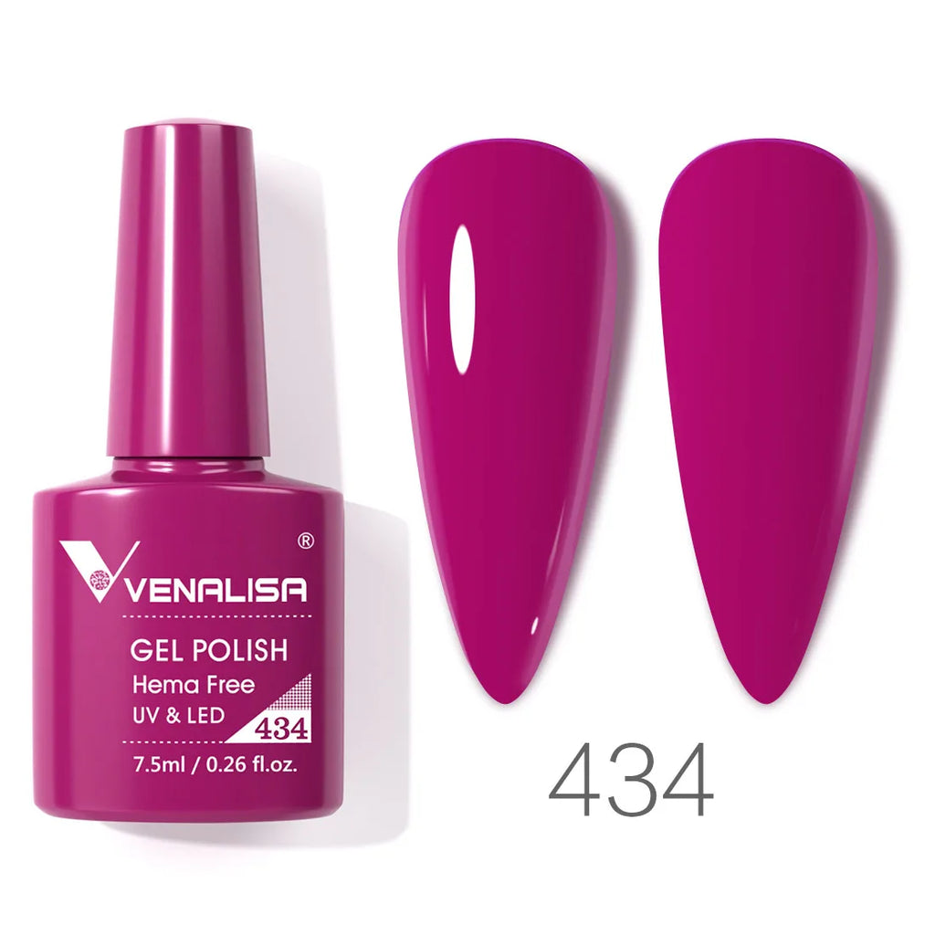 Vernis à ongles gel Venalisa 7,5 ml SANS HEMA, semi-permanent, UV/LED, couvrance totale, texture ultra-douce, manucure sublime