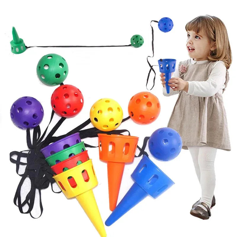 Jeu de lancer-rattraper pour l'intégration sensorielle, jouet d'extérieur, entraînement de la coordination œil-main des enfants