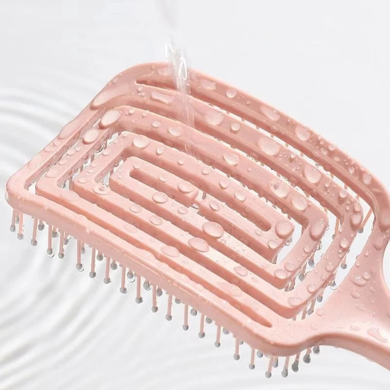 Peigne de Massage élastique ajouré, brosse à cheveux, peigne de Massage du cuir chevelu, démêlant, séchage rapide, outil démêlant, 1 pièce