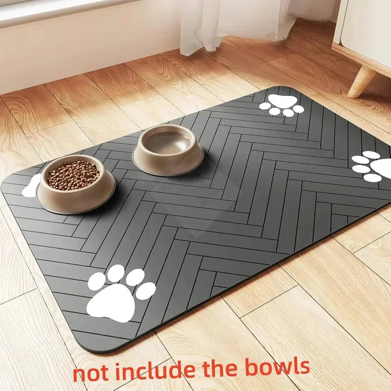 Absorbent Pet Mat S/M/L, Waterproof Non-Slip for Dog and Cat Bowls