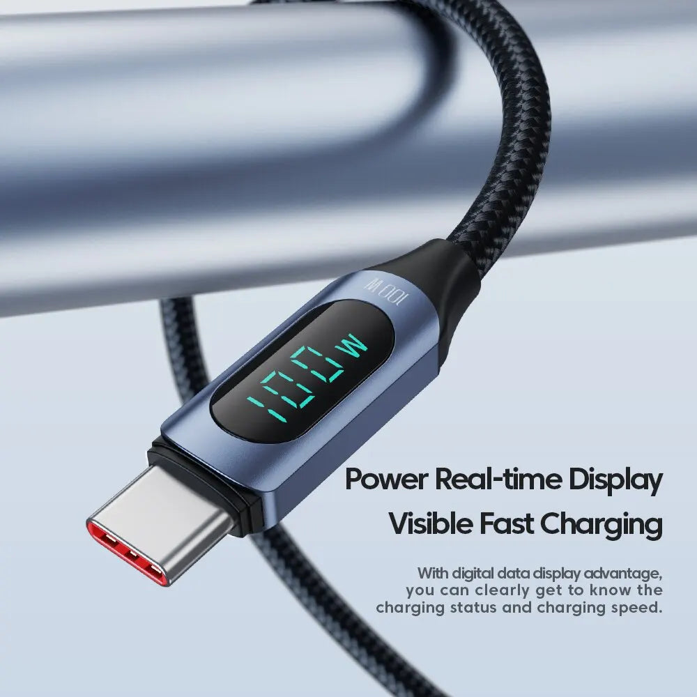 Toocki Type C à Type C câble 100W PD chargeur de charge rapide USB C à USB C câble d'affichage pour Xiaomi POCO F3 Realme Macbook iPad