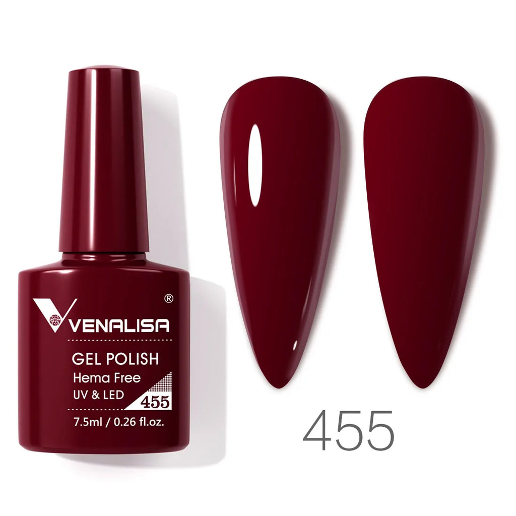 Vernis à ongles gel Venalisa 7,5 ml SANS HEMA, semi-permanent, UV/LED, couvrance totale, texture ultra-douce, manucure sublime