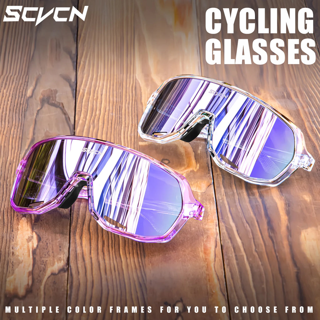 SCVCN nouvelles lunettes de cyclisme en plein air vélo lunettes de soleil hommes UV400 lunettes sport vtt lunettes équitation randonnée lunettes de soleil