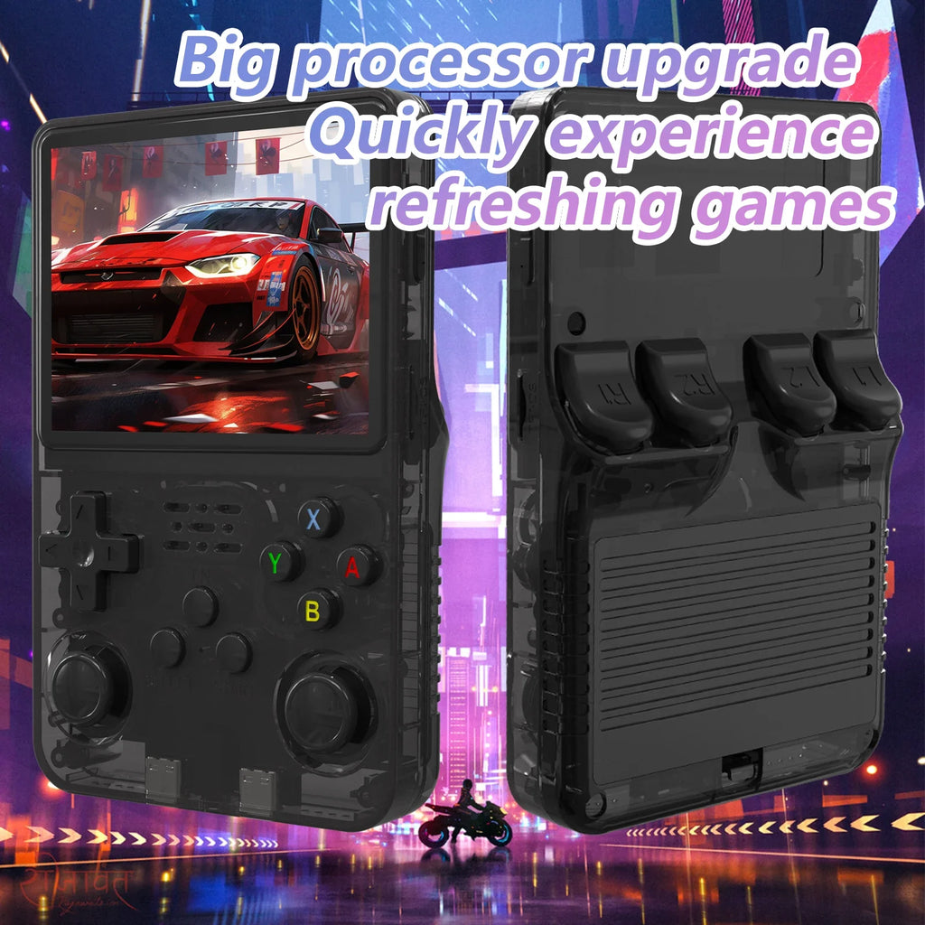 Console de jeu vidéo portable rétro R36S, système Linux, écran IPS de 3,5 pouces, lecteur portable, jeux de 64 Go, plusieurs couleurs sont disponibles