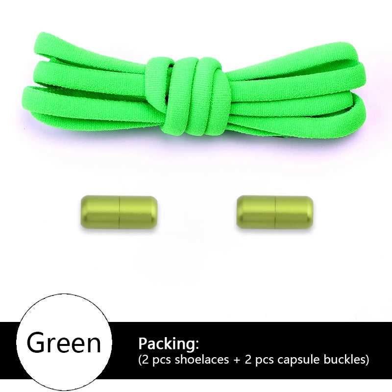 NOUVELLES Options colorées lacets élastiques baskets sans cravate lacet pour sport lacets ronds sans attaches enfants adultes chaussures accessoires