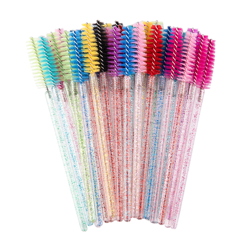 Brosse à cils en cristal jetable, peigne, Extension de cils, baguettes de Mascara, maquillage professionnel, outil de beauté, 50 pièces