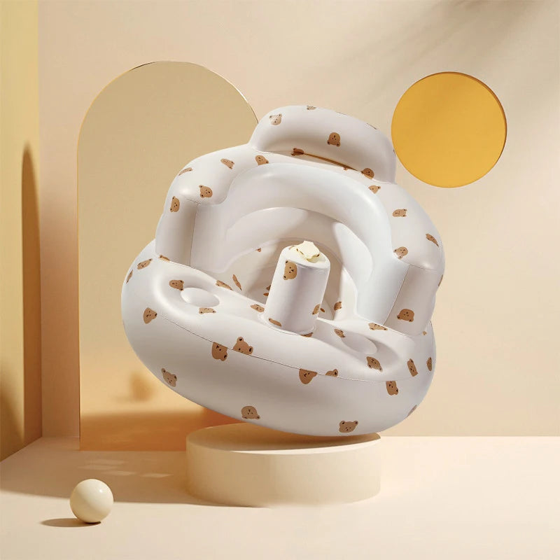 Canapé gonflable pour bébé, chaise de bain portable pour enfants, siège multifonctionnel en PVC, tabouret de bain pour s'asseoir
