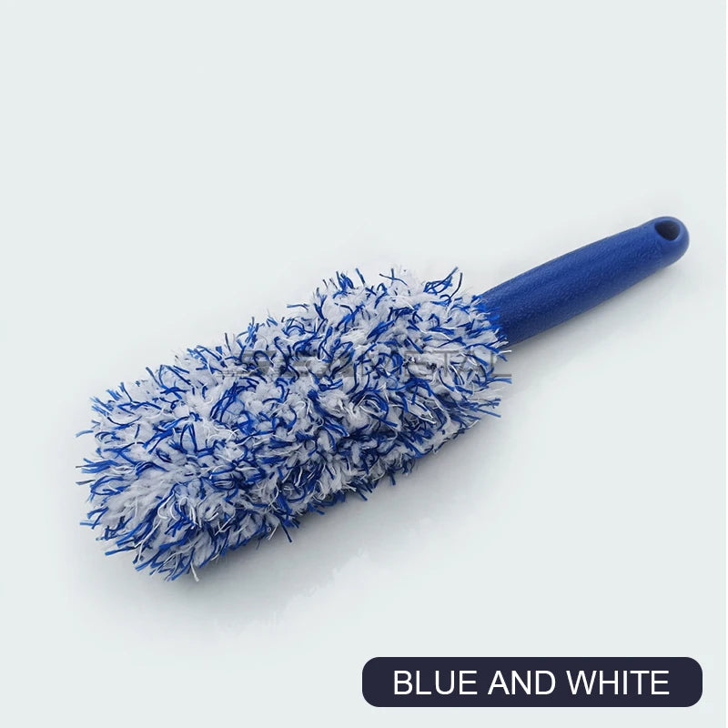 Brosse de nettoyage de jantes de voiture SEAMETAL, portable et en peluche, pour moyeux de roues, outil de lavage et d'entretien automobile, brosse anti-poussière