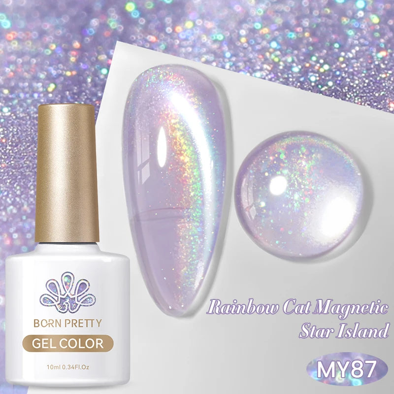Vernis à ongles magnétique gel BORN PRETTY 10 ml Argent Clair de Couleur Chat - Accessoires pour les ongles - Vernis semi-permanent pour ongles d'automne et d'hiver