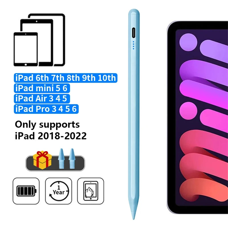For Apple Pencil Palm Rejection Power Display Ipad Pencil Pen For iPad Accessories 2022 2021 2020 2019 2018 Pro Air Mini Stylus
