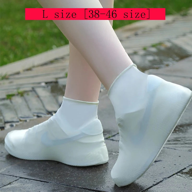 1 paire de couvre-chaussures de botte de pluie en caoutchouc pour une utilisation en extérieur, couvre-chaussures imperméables en Silicone, couvre-chaussures pour jours de pluie, pluie antidérapante réutilisable