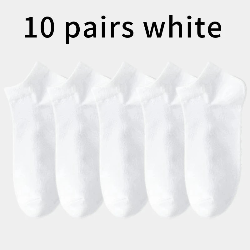 1 paire de chaussettes confortables et respirantes en coton pour hommes, chaussettes d'été pour hommes