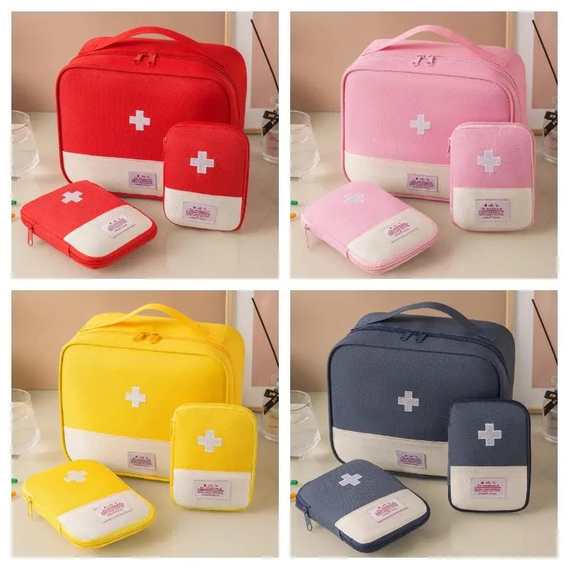 Sac de rangement médical Portable 3 pièces/ensemble, Kit de premiers secours d'urgence en Camping, organisateur, étui à pilules de voyage en plein air à domicile