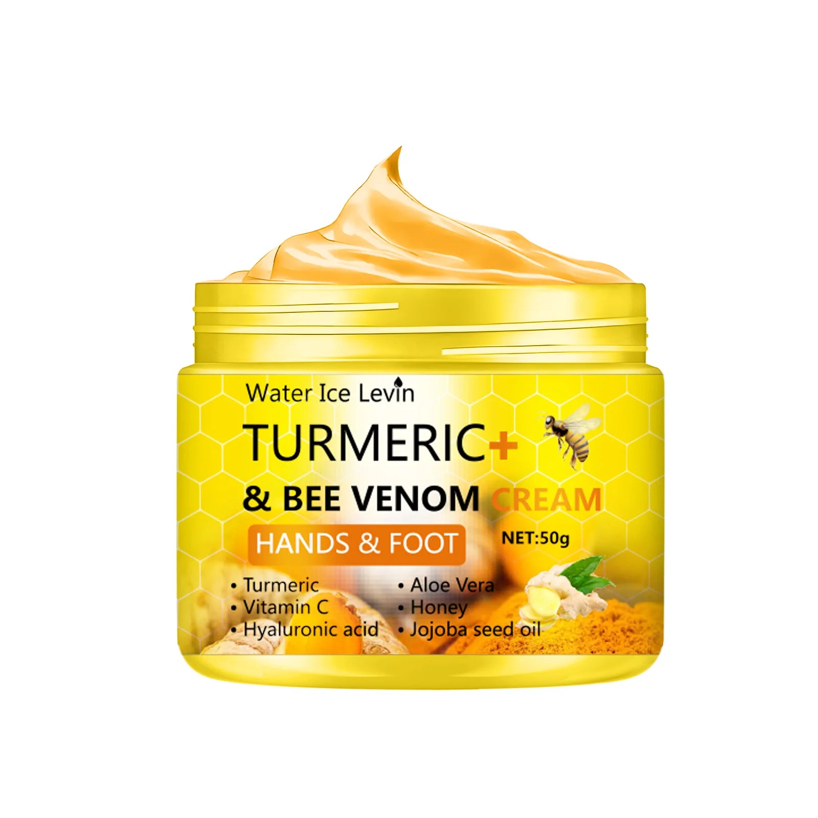 Curcuma abeille venin Anti-séchage crème pour les pieds fissures pour les mains réparation élimination de la peau crème de soin pieds morts peau des mains 50g