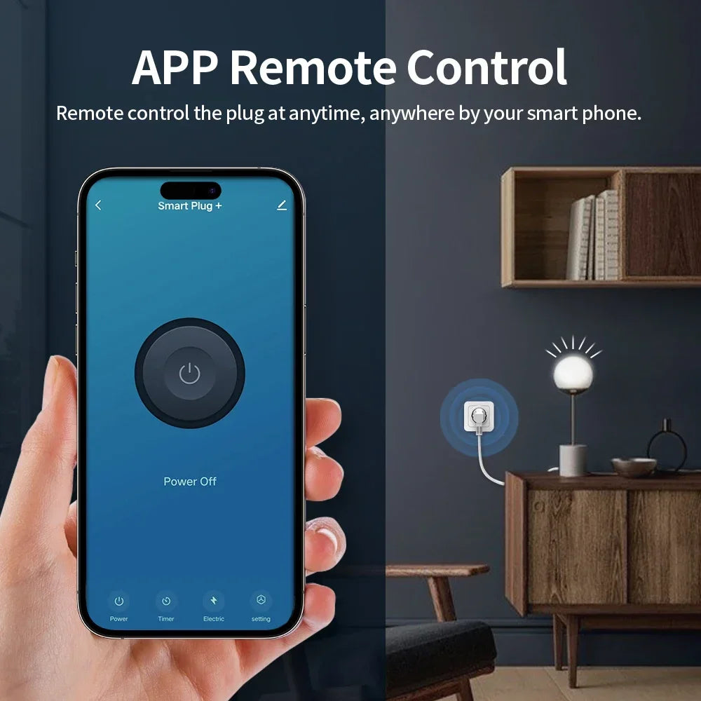 Prise TNCE Tuya EU Zigbee3.0 ou WIFI 16/20A, prise intelligente avec synchronisation du moniteur de puissance, commande vocale fonctionne avec Alexa Alice