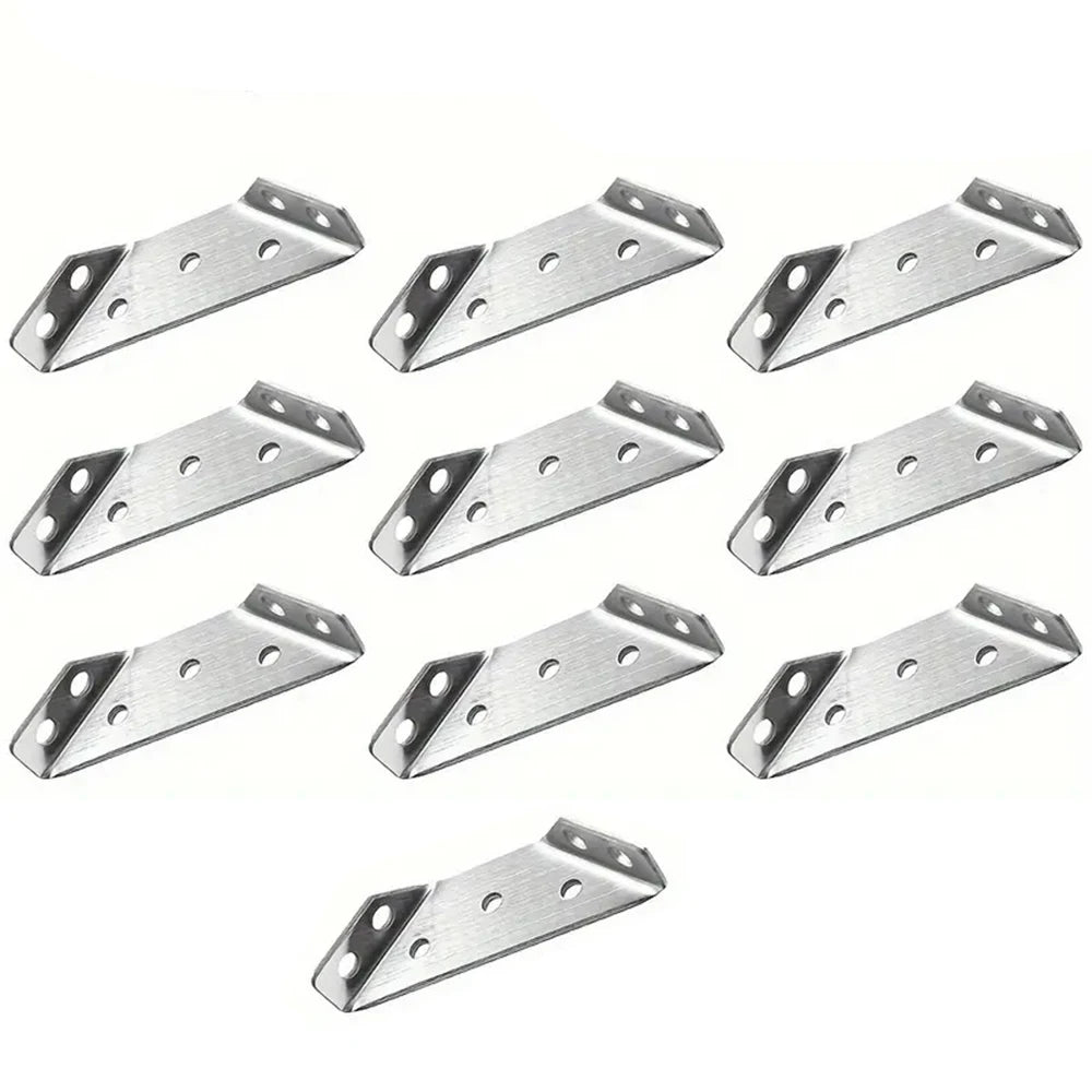 10/20/40/50pcs Code d'angle en acier inoxydable épaissi 90 degrés connecteurs de meubles à support fixe à Angle droit