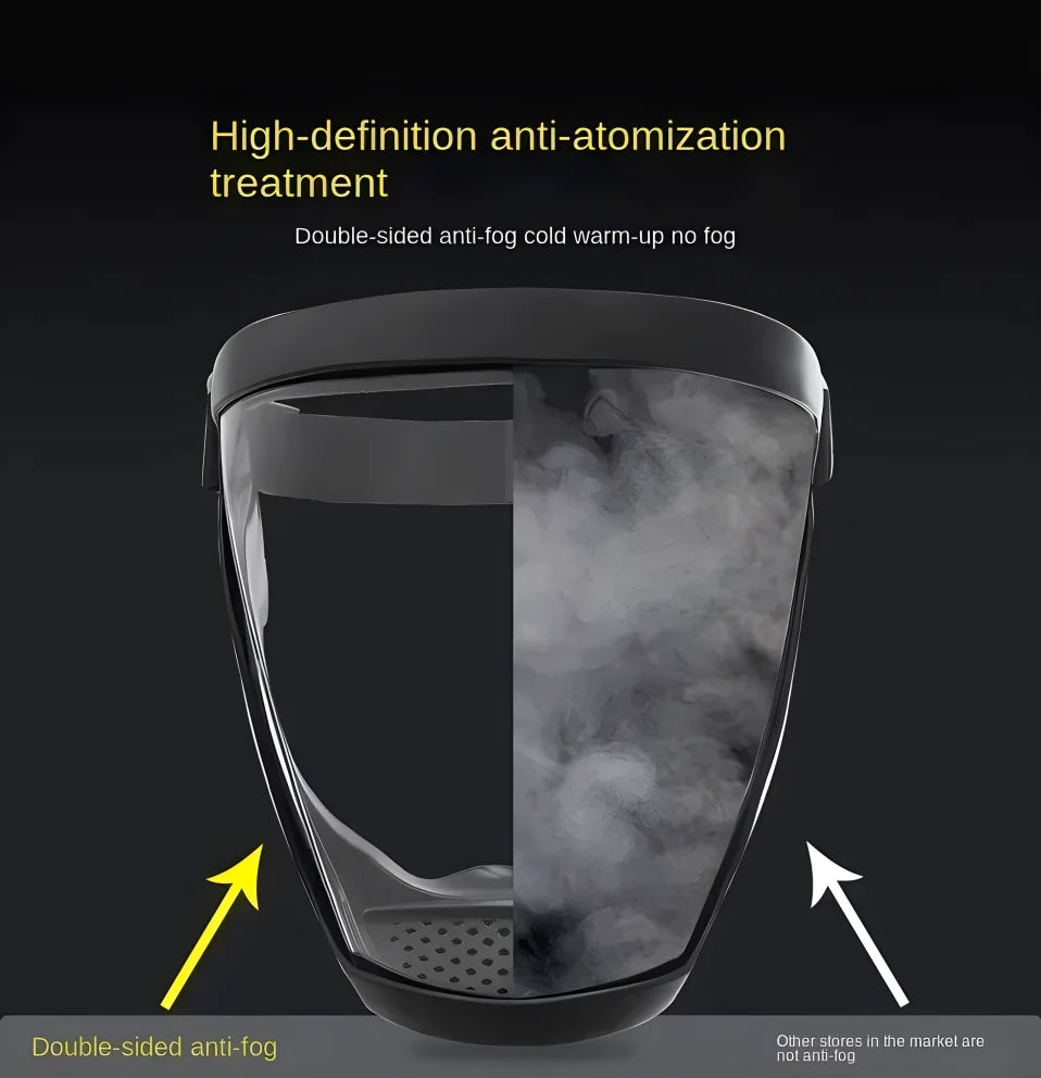 Masque de protection intégrale pour le visage, écran de protection faciale transparent, accessoires et gadgets de cuisine